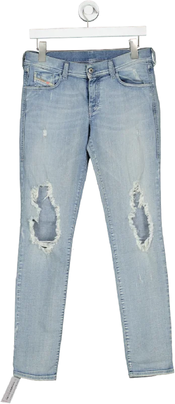 Diesel Blue Ripped Skinny Jeans W30 Stylish Cargo Style Jeans