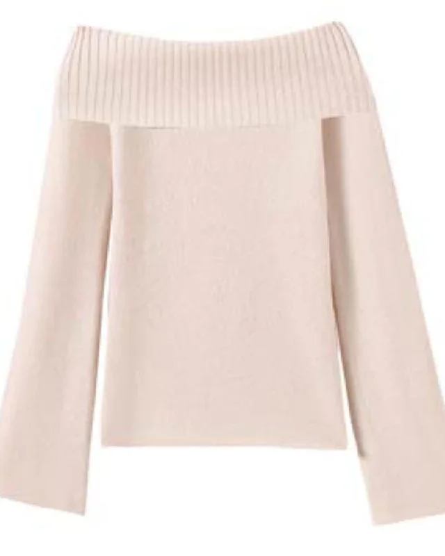27 Miles - Epona Cashmere Sweater in Cloud Layered Multi-layer Single Layer