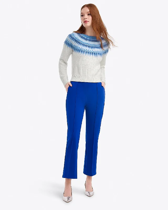 Fairisle Crewneck Sweater Transparent Opaque Sheer