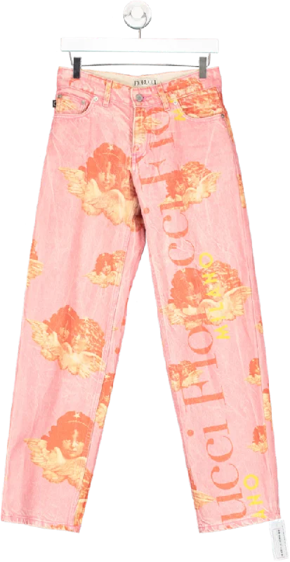 FIORUCCI Pink Angel Organic Denim Jeans Uk 8-10 UK 8 Classic Blue Denim Jeans