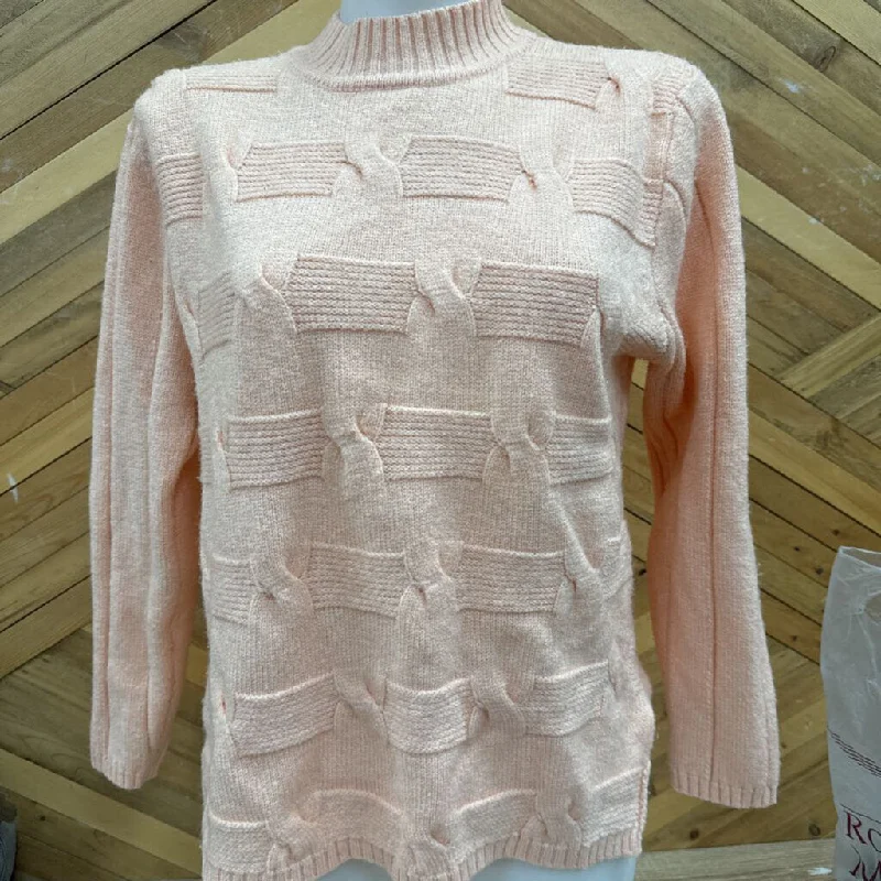 Glaciere - Women's Knit Sweater - MSRP compared $189: Peach-women-XS Sweater Knitwear Pullover Glaciere - Women's Knit Sweater - MSRP compared $189: Peach-women-XS Sweater Knitwear Pullover