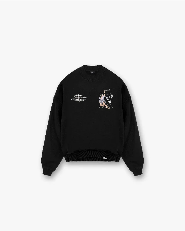 Hermes Sweater - Jet Black Chenille Fabric Brocade Fabric Lace Fabric