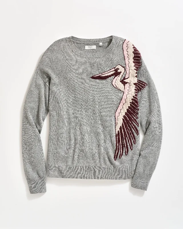 Intarsia Pelican Sweater Neon Metallic Matte