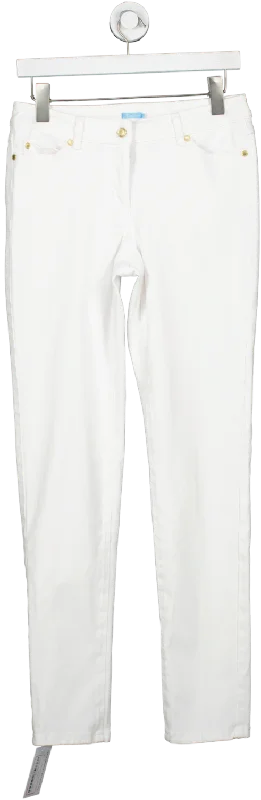 J.Mclaughlin White Lexi Jeans UK 8 Trendy Low-Rise Bootcut Jeans