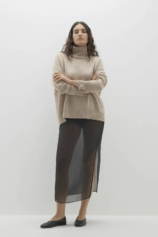 JOSLYN TURTLENECK CASHMERE SWEATER Thin Thick Dense