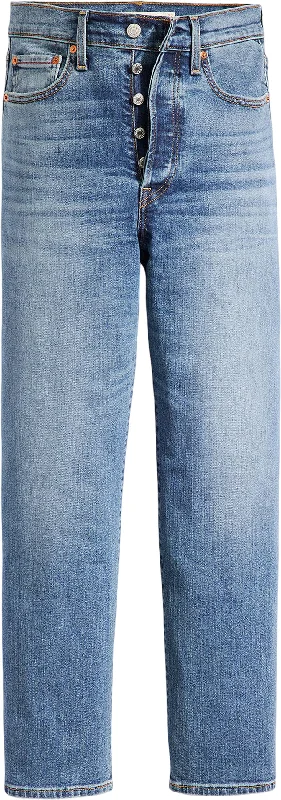 Ribcage Straight Ankle Jeans - Women's|-|Jean droit à la cheville Ribcage - Femme Comfortable Full-Length Denim Jeans