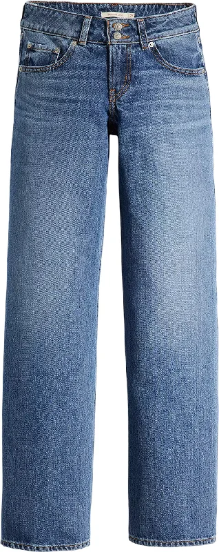 Superlow Loose Jeans - Women's|-|Jean ample Superlow - Femme Fashionable Distressed Jeans