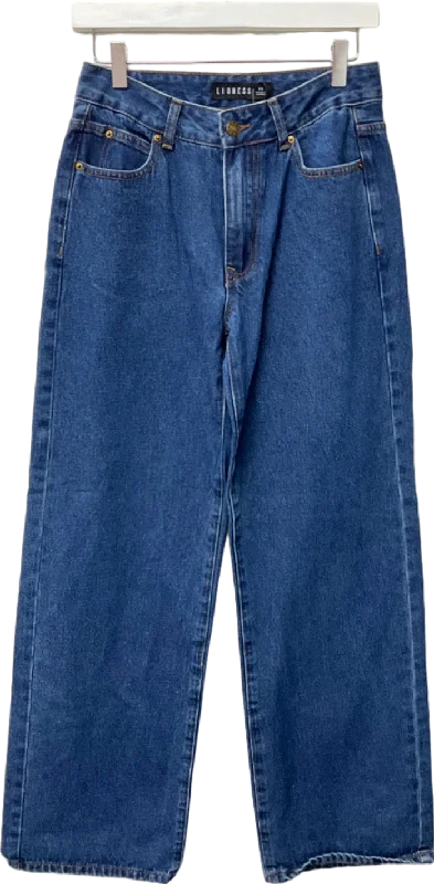 Lioness Blue Denim Jeans UK XS Stylish High-Waisted Denim