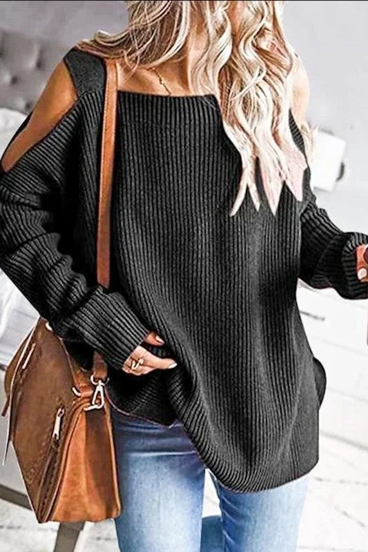 Mazik Ribbed Knitted Sweater Hooded Sweater Collared Sweater Shawl Collar