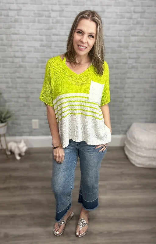 Neon Green & White Lightweight Summer Sweater Lace Blend Ribbed Blend Corduroy Blend Neon Green & White Lightweight Summer Sweater Lace Blend Ribbed Blend Corduroy Blend
