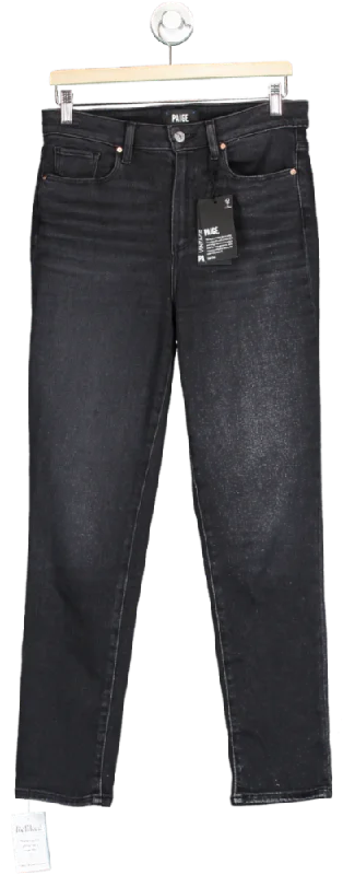 Paige Black Lotus Gemma Jeans UK W29 Comfortable Mid-Rise Jeans