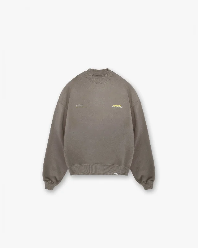 Patron Of The Club Sweater - Washed Olive Terry Terry Cloth Terry Knit
