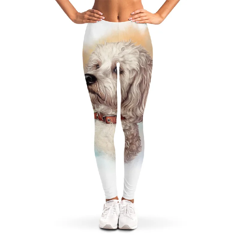 Poodle Portrait Print Women's Leggings Trendy Minimalist Leggings