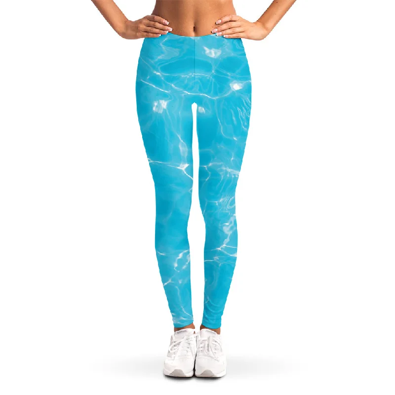 Pool Water Surface Print Women's Leggings Cozy Yoga Compression Leggings
