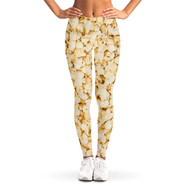 Popcorn Print Women's Leggings Trendy Cold Weather Tights