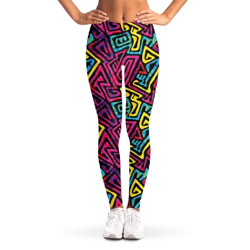 Psychedelic Funky Pattern Print Women's Leggings Fashionable Quick-Dry Leggings