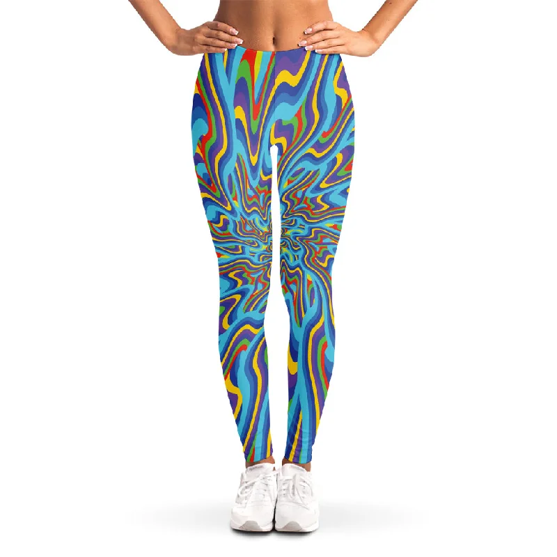 Psychedelic Print Women's Leggings Fashionable Sports Leggings