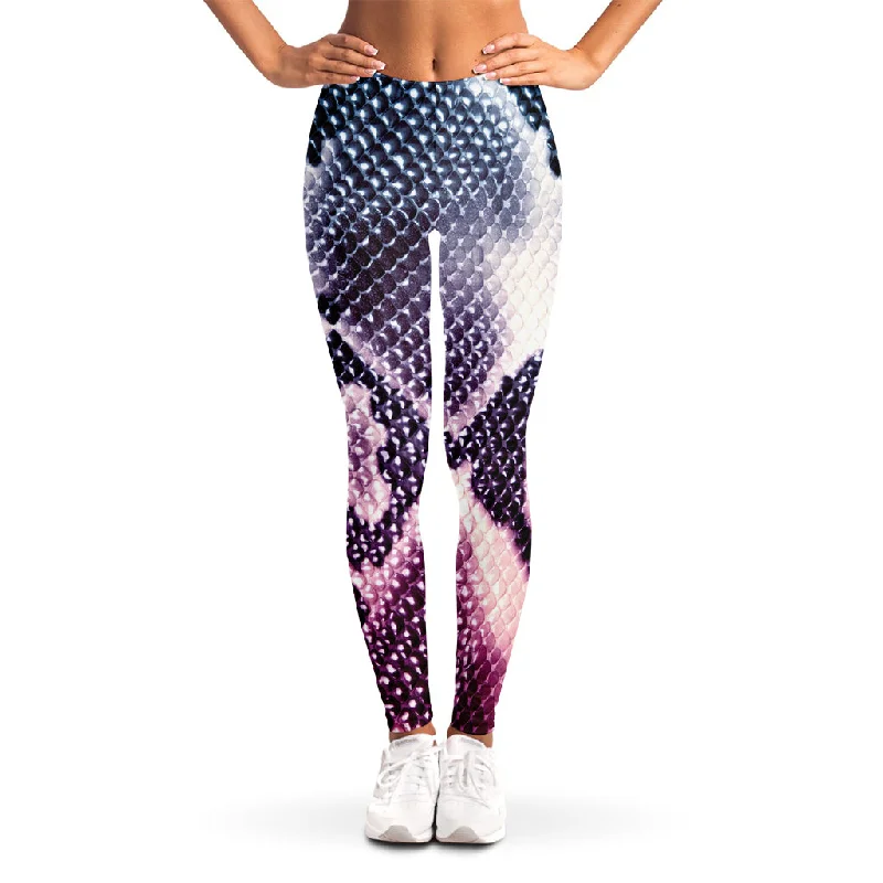 Purple And Blue Snakeskin Print Women's Leggings Stylish Sporty Performance Leggings Purple And Blue Snakeskin Print Women's Leggings Stylish Sporty Performance Leggings