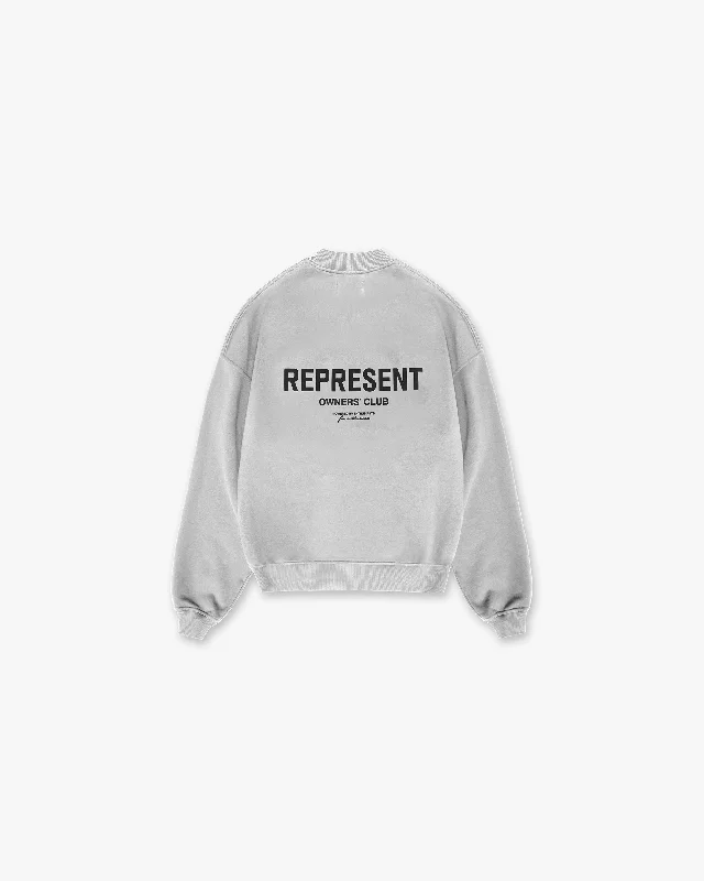 Represent Owners Club Sweater - Ash Grey Long Sweater Short Sweater Cropped Sweater
