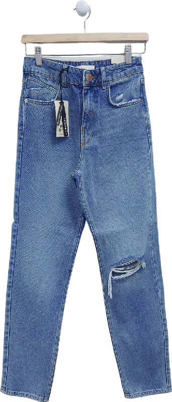 River Island Blue Denim Edition Jeans UK 6R Trendy Skinny High-Waist Jeans