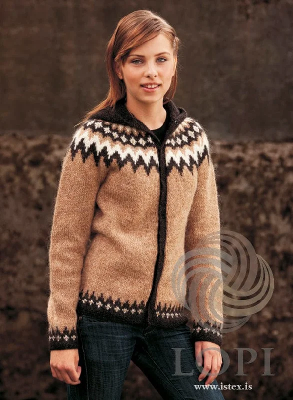 Sjöfn Brown Sweater - Knitting Kit Fitted Slim Tailored