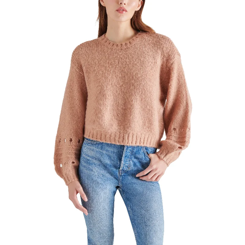 Steve Madden - Lucie Sweater - Hazelnut Graphic Sweater Embroidered Appliqued