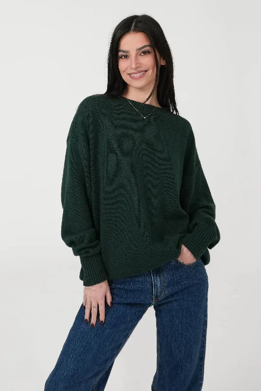 Sunny Sweater in Green Knit Fabric Woven Fabric Fleece Fabric