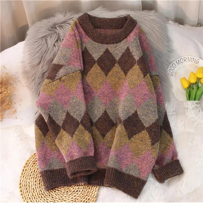 Sweater Pullover Women's Outerwear New Knitted Sweater S5056 Layered Multi-layer Single Layer Sweater Pullover Women's Outerwear New Knitted Sweater S5056 Layered Multi-layer Single Layer