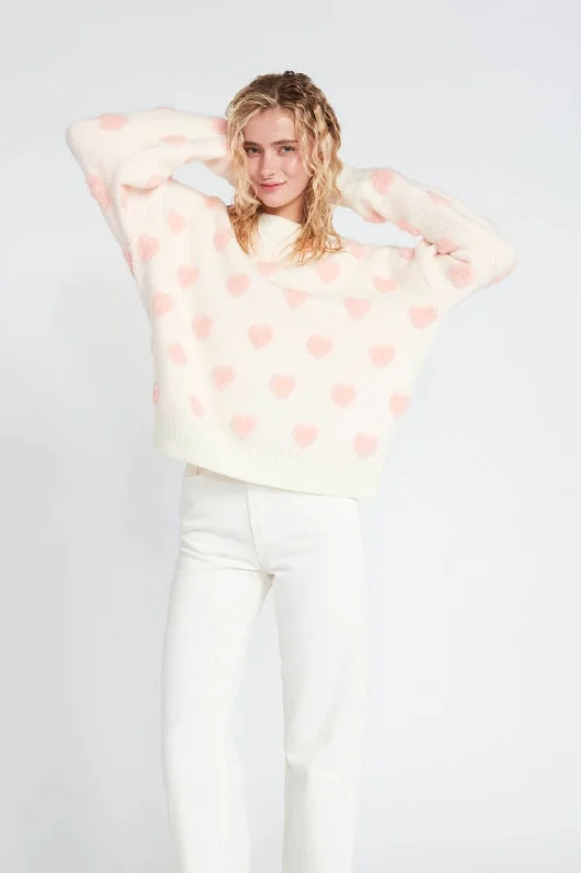 Sweetheart Crewneck Sweater High Neck Crew Neck V-Neck