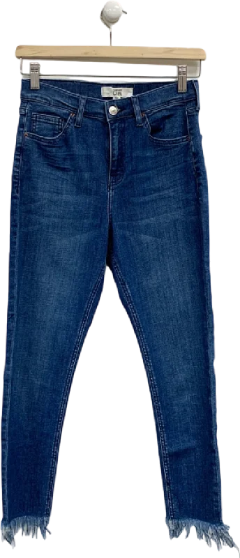 Topshop Blue Moto Jeans W26 L30 Fashionable Relaxed Fit Denim