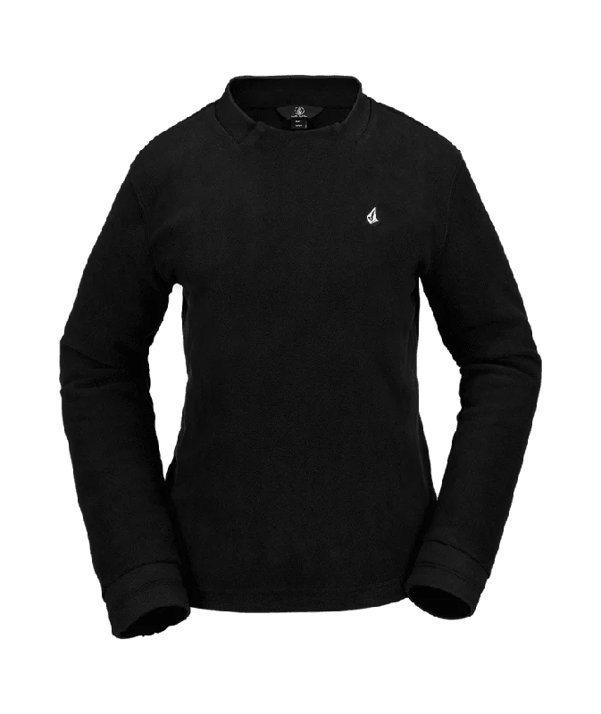 VOLCOM Women's Polar Fleece Crew Sweater Black Bright Pastel Dark