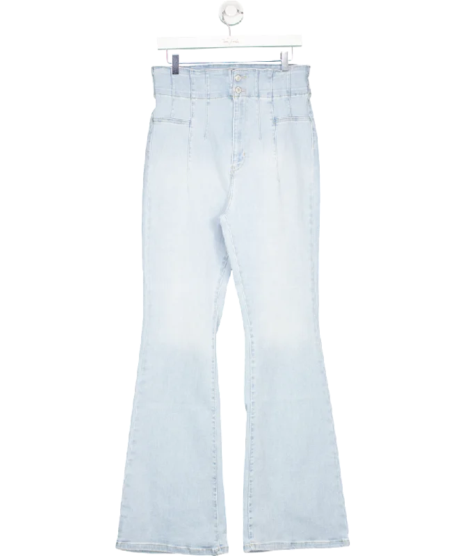 We The Free Flared Light Blue Jeans W32 Stylish Acid-Wash Jeans