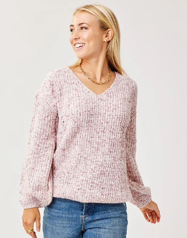 Women's Ash Spacedye Sweater Satin Blend Silk Blend Wool Blend