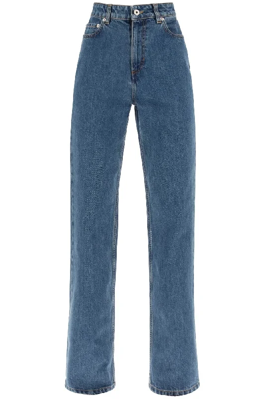 'bergen' Loose Jeans With Straight Cut  - Blue Fashionable Slouchy Fit Jeans