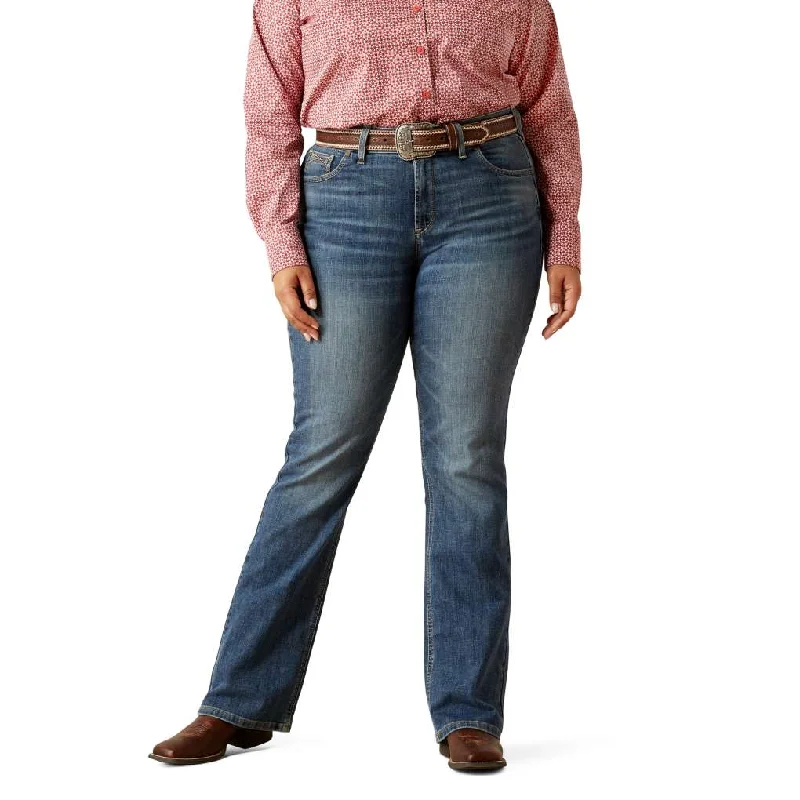 Ariat Ladies Ella Toronto Plus Long Perfect Rise Jeans Trendy Pleated Waist Jeans
