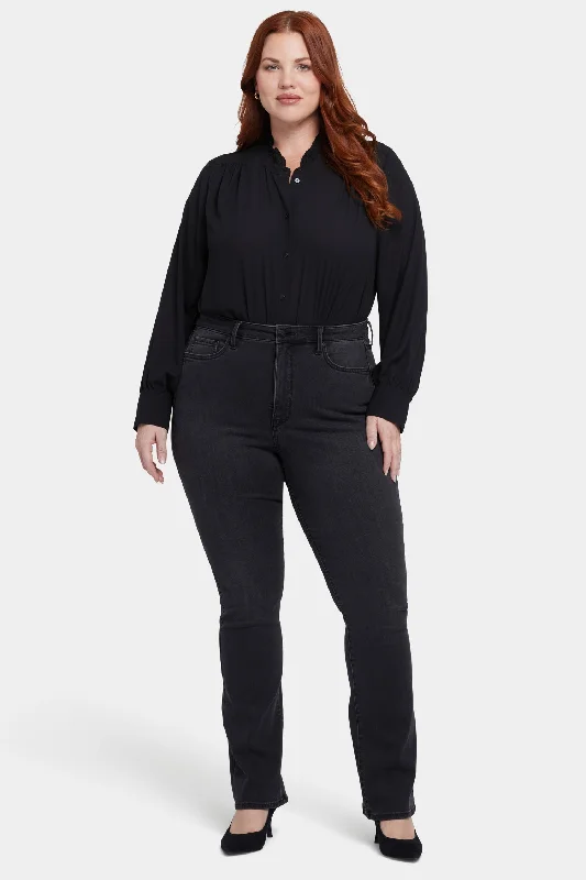 Billie Mini Bootcut Jeans In Plus Size - Crosswinds Casual Bootcut Ripped Jeans