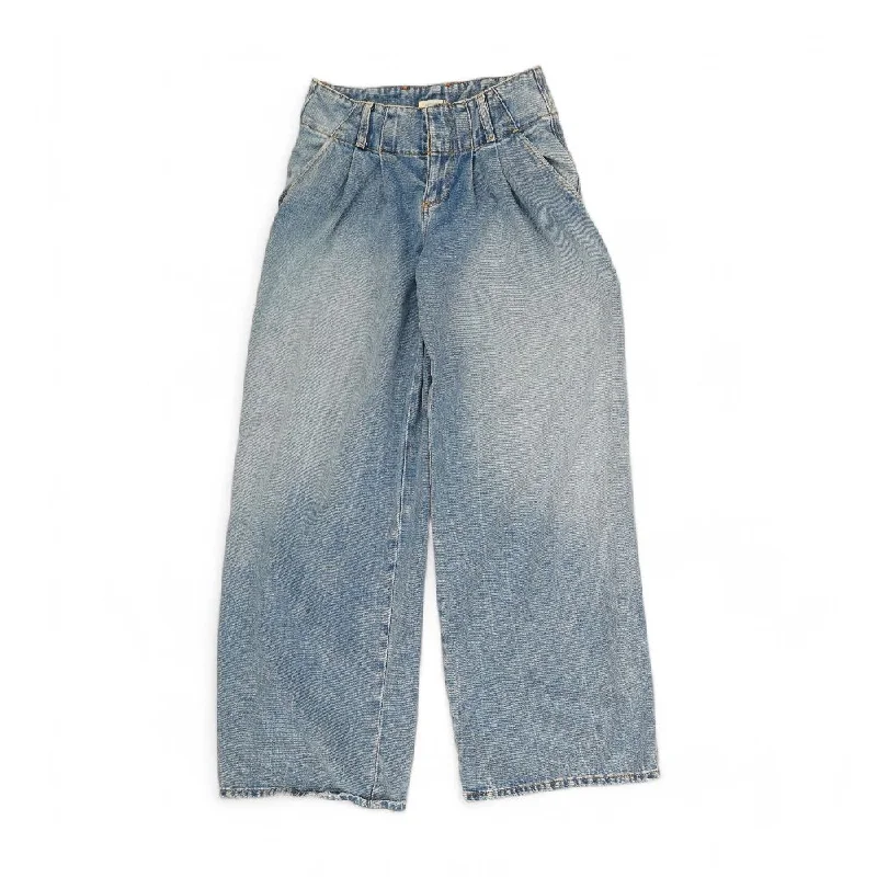 Blue Solid Jeans Fashionable Straight Fit Denim