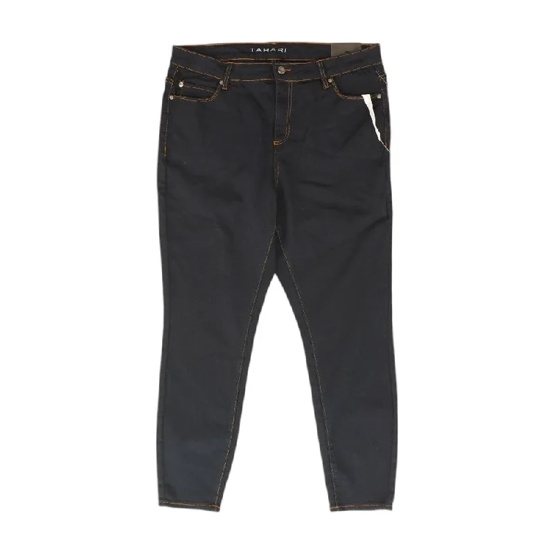 Blue Solid Mid Rise Skinny Leg Jeans Stylish Plus Size Denim Jeans