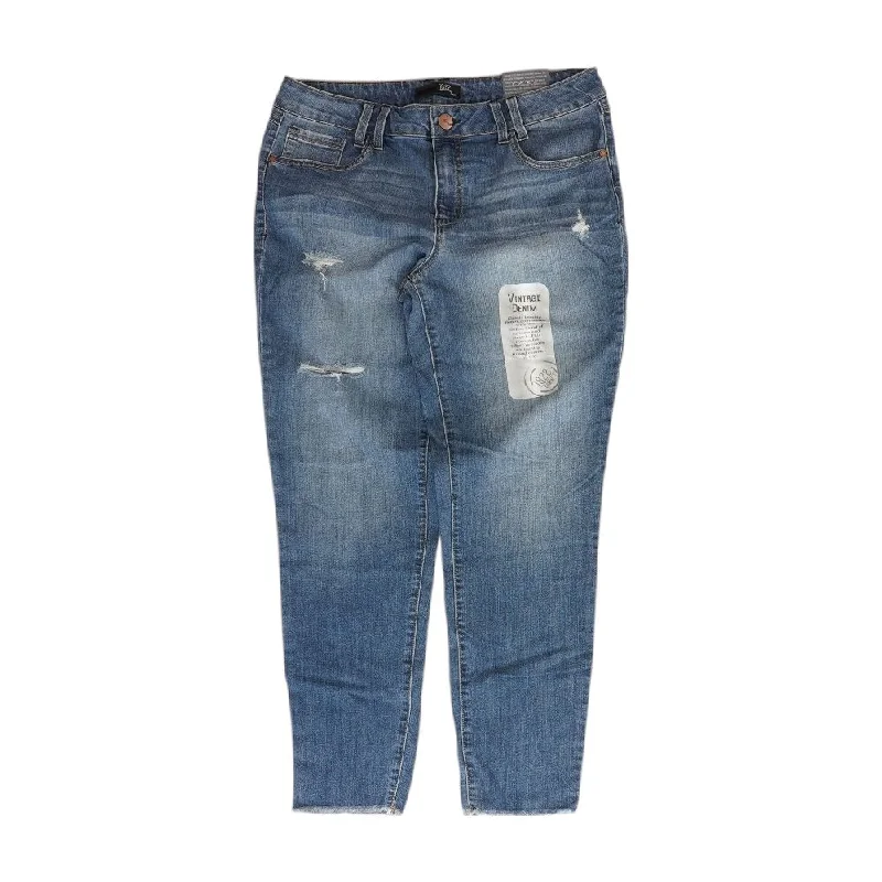 Blue Solid Skinny Leg Jeans Stylish High-Rise Mom Jeans
