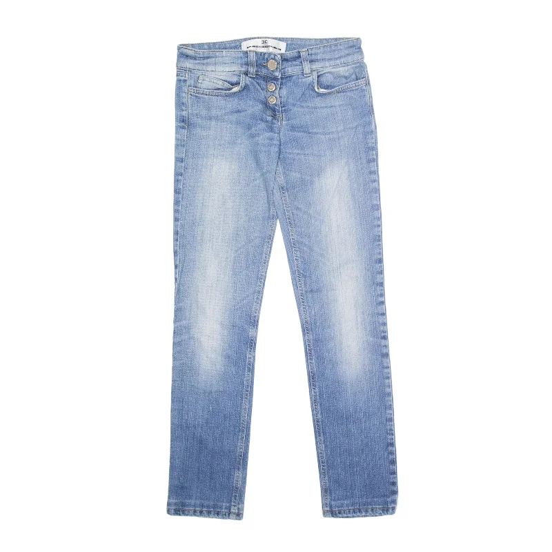 CELINE Paris Jeans Blue Denim Slim Skinny Stone Wash Womens W26 L29 Fashionable Raw Hem Bootcut Jeans CELINE Paris Jeans Blue Denim Slim Skinny Stone Wash Womens W26 L29 Fashionable Raw Hem Bootcut Jeans