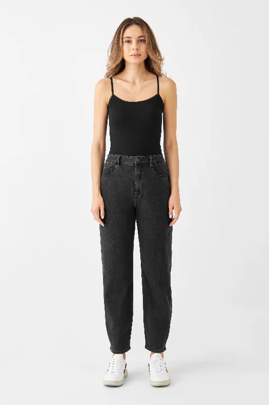 Stardust O-Shape Soft Denim Classic Jeans Black Trendy Bootcut High-Waisted Jeans