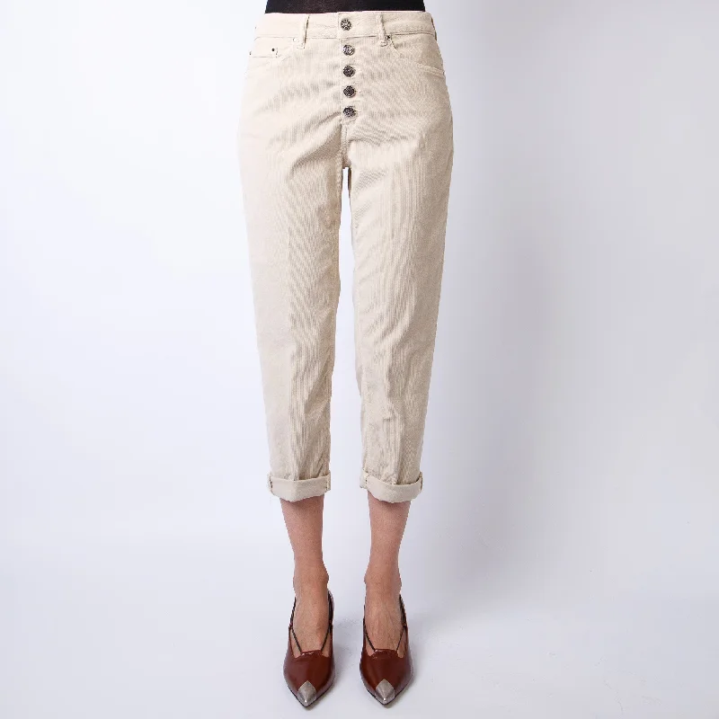 DONDUP JEANS DP268B VS0030D BM5 005 BEIGE  Elegant Bootcut Fit Jeans