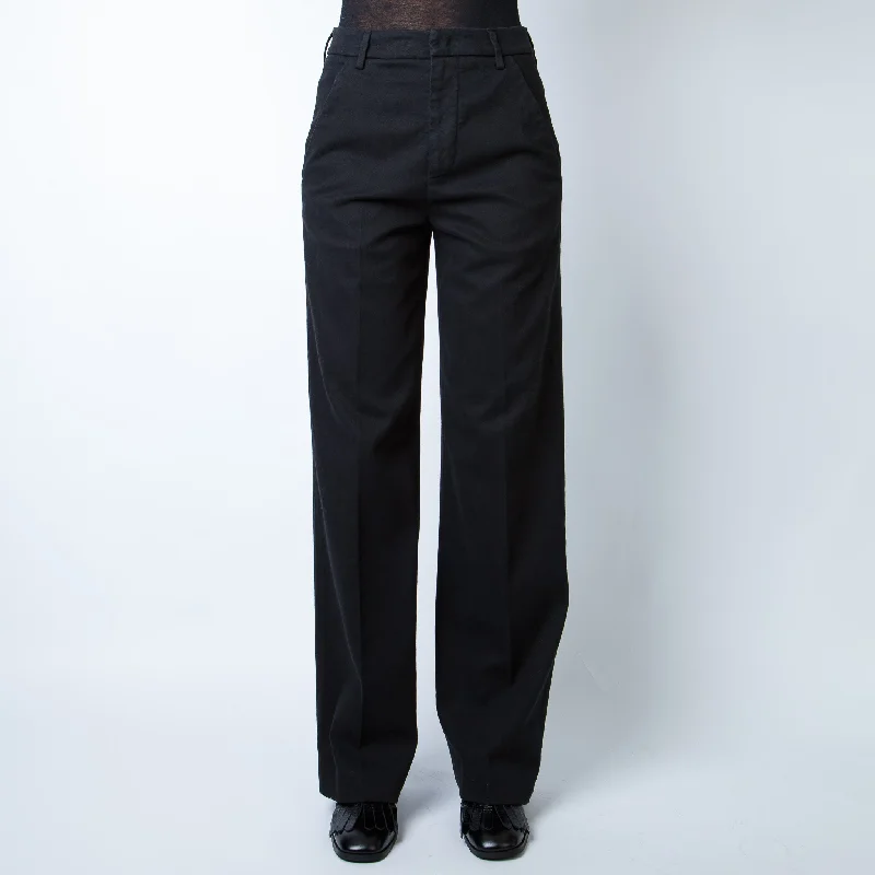 DONDUP JEANS DP789 CS0179D BM5 999 NERO  Comfortable Folded Hem Jeans
