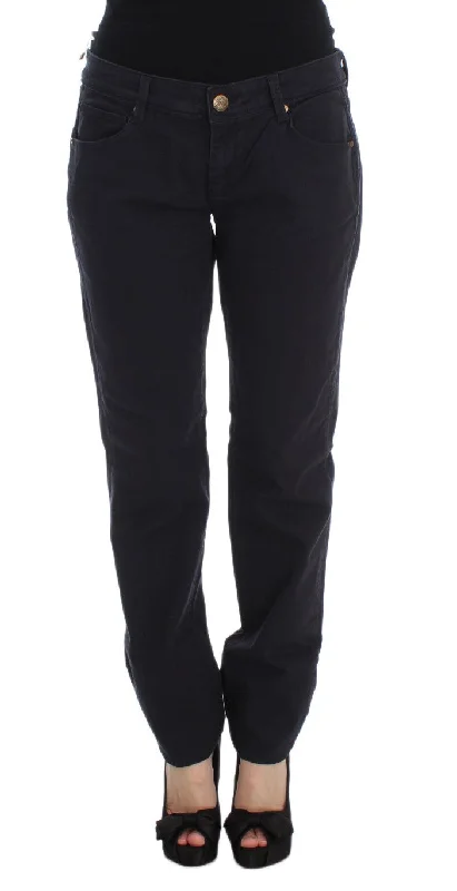 Ermanno Scervino Chic Casual Fit Italian Designer Jeans Fashionable Frayed Hem Denim Ermanno Scervino Chic Casual Fit Italian Designer Jeans Fashionable Frayed Hem Denim