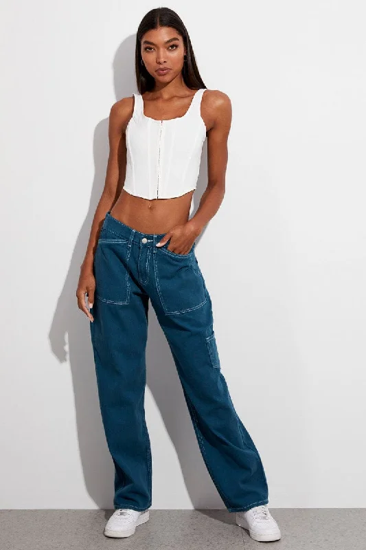 Green Cargo Jeans Classic Black Denim Jeans