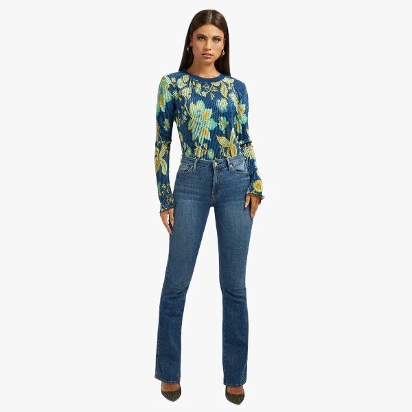 Guess Women's C0livy Sexy Flare Jeans Eco Dark Wash Comfortable Flare Leg Jeans