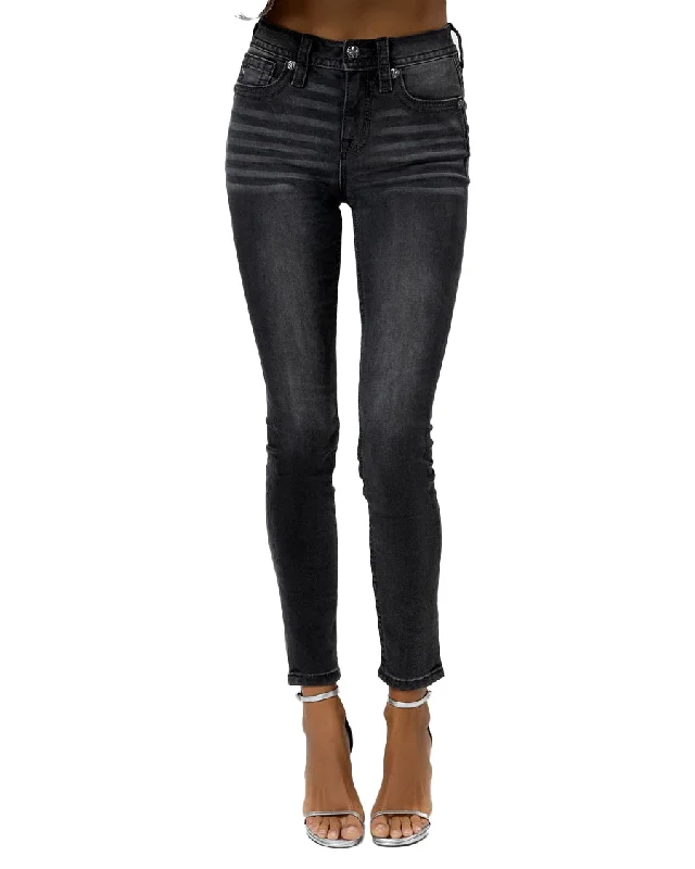 Women's Noir Jane Skinny Jeans Trendy Cut-Off Denim Shorts