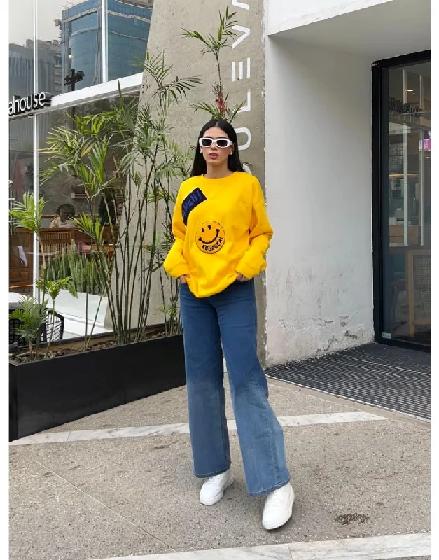 High Rise Wide Leg Jeans-Two Tone Stylish High-Rise Mom Jeans