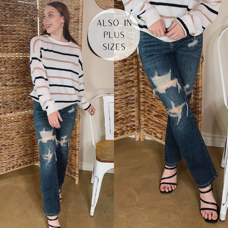 Last Chance Size 0, 1 & 22W | Judy Blue | Heart Fill Cropped Straight Leg Jeans in Dark Wash Elegant Dark-Wash Bootcut Jeans Last Chance Size 0, 1 & 22W | Judy Blue | Heart Fill Cropped Straight Leg Jeans in Dark Wash Elegant Dark-Wash Bootcut Jeans