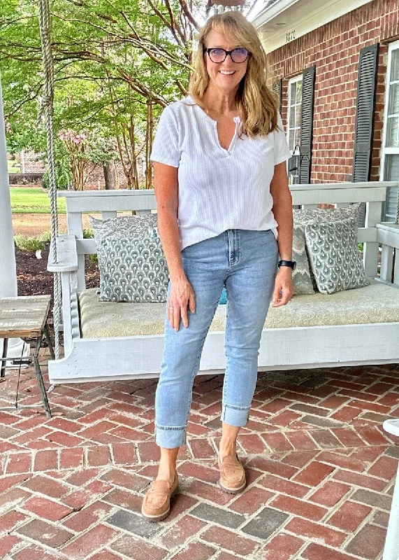 Judy Blue Jeans | High Waist | Vintage Washed | Boyfriend Casual Distressed Denim Jeans